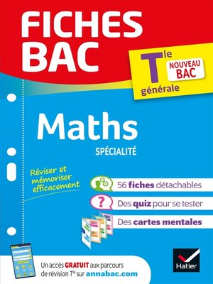 cover image of Fiches bac Maths Tle (spécialité)--Bac 2023